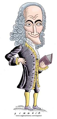 VOLTAIRE / CARICATURE  by Osmani Simanca