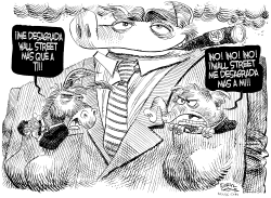 MUY DENTRO DE LOS BOLSILLOS DE WALL STREET by Daryl Cagle