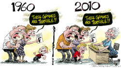 TEACHERS IN 1960 AND 2010  by Daryl Cagle