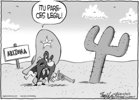 LEY DE INMIGRACION DE ARIZONA by Bob Englehart