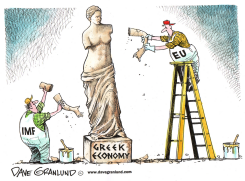 GREEK ECONOMY BROKEN by Dave Granlund