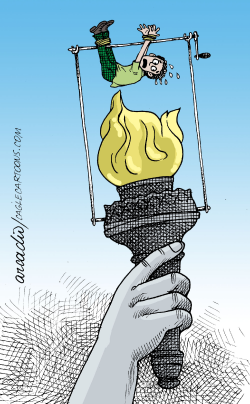 LA LIBERTAD DEL INMIGRANTE COL by Arcadio Esquivel