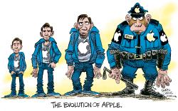 THE EVOLUTION OF APPLE COMPUTER  by Daryl Cagle