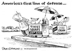 TIMES SQUARE VIGILANT VENDORS by Dave Granlund