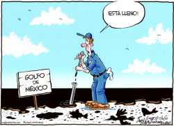 DERRAME PETROLERO EN LA COSTA DEL GOLFO  by Bob Englehart