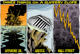 THREE THINGS ON A SLIPPERY SLOPE by Wolverton