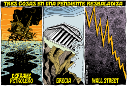 TRES COSAS EN UNA PENDIENTE RESBALADIZA  by Wolverton