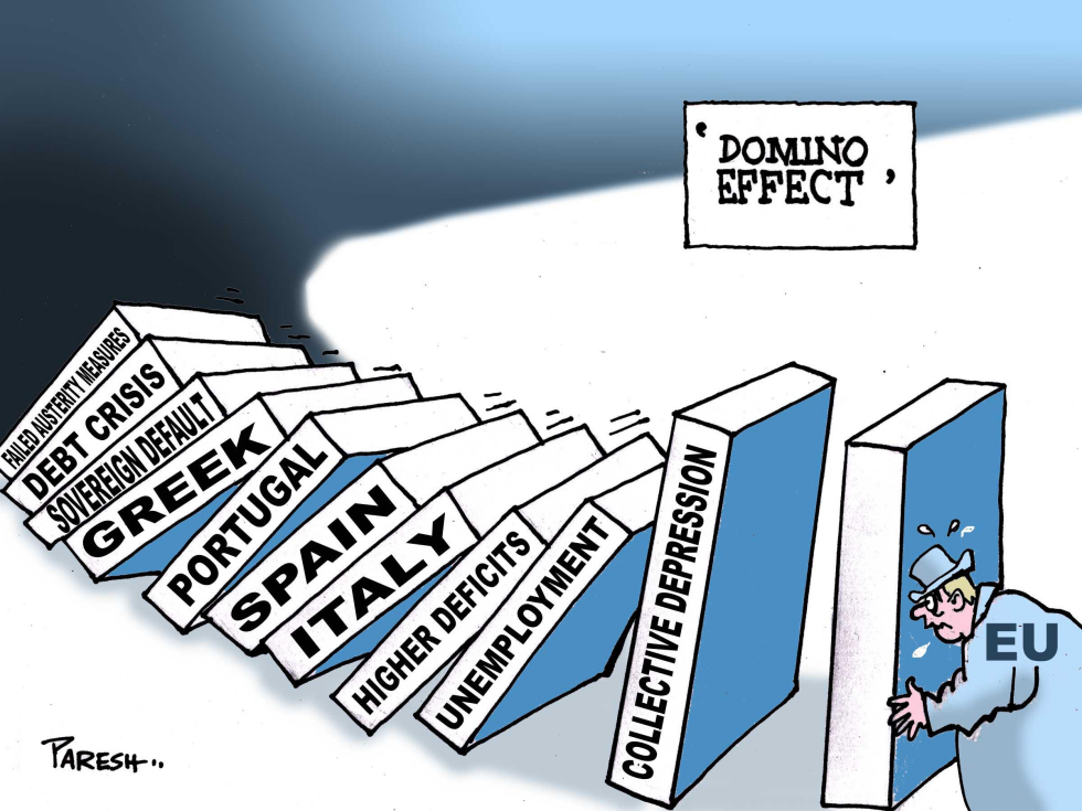  GREEK DOMINO EFFECT by Paresh Nath