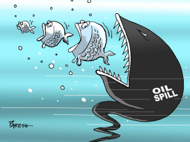 OIL SPILL THREAT by Paresh Nath