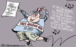 TEA PARTY CLOUT by Mike Keefe