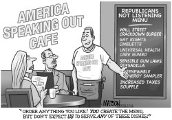 AMERICA SPEAKING OUT CAFE by RJ Matson