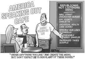 AMERICA SPEAKING OUT CAFE by RJ Matson