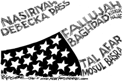 AMERICAN IRAQ BATTLE FLAG by Milt Priggee