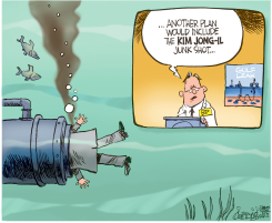 KIM PLUGS THE LEAK by Patrick Corrigan