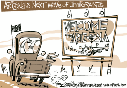 ARIZONAS NEXT IMMIGRATION WAVE by David Fitzsimmons