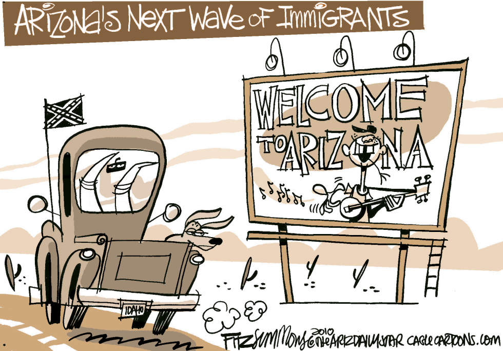  ARIZONAS NEXT IMMIGRATION WAVE by David Fitzsimmons