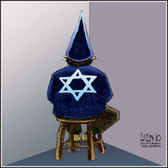 ISRAEL IN DOGHOUSE by Aislin