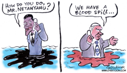 OBAMA AND NETANYAHU  by Christo Komarnitski