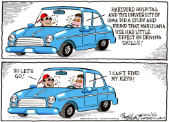 MARIJUANA WHILE DRIVING by Bob Englehart