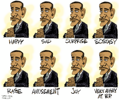 OBAMA EMOTIONS  by Daryl Cagle