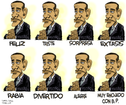 LAS EMOCIONES DE OBAMA  by Daryl Cagle