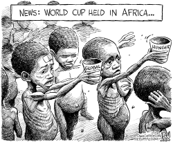 WORLD CUP HELD IN AFRICA by Adam Zyglis