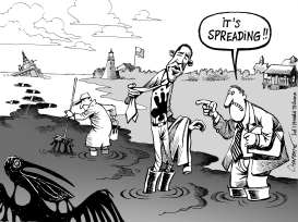 OBAMAS OIL SPILL by Patrick Chappatte