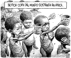 COPA DEL MUNDO SOSTENIDA EN AFRICA by Adam Zyglis