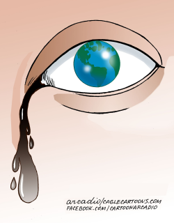 OJO LLORANDO CON PETRóLEO by Arcadio Esquivel