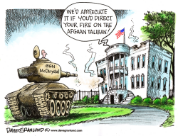 GENERAL MCCHRYSTAL VS OBAMA by Dave Granlund