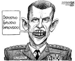 MCCHRYSTAL MUESTRA SUS DIENTES by Adam Zyglis