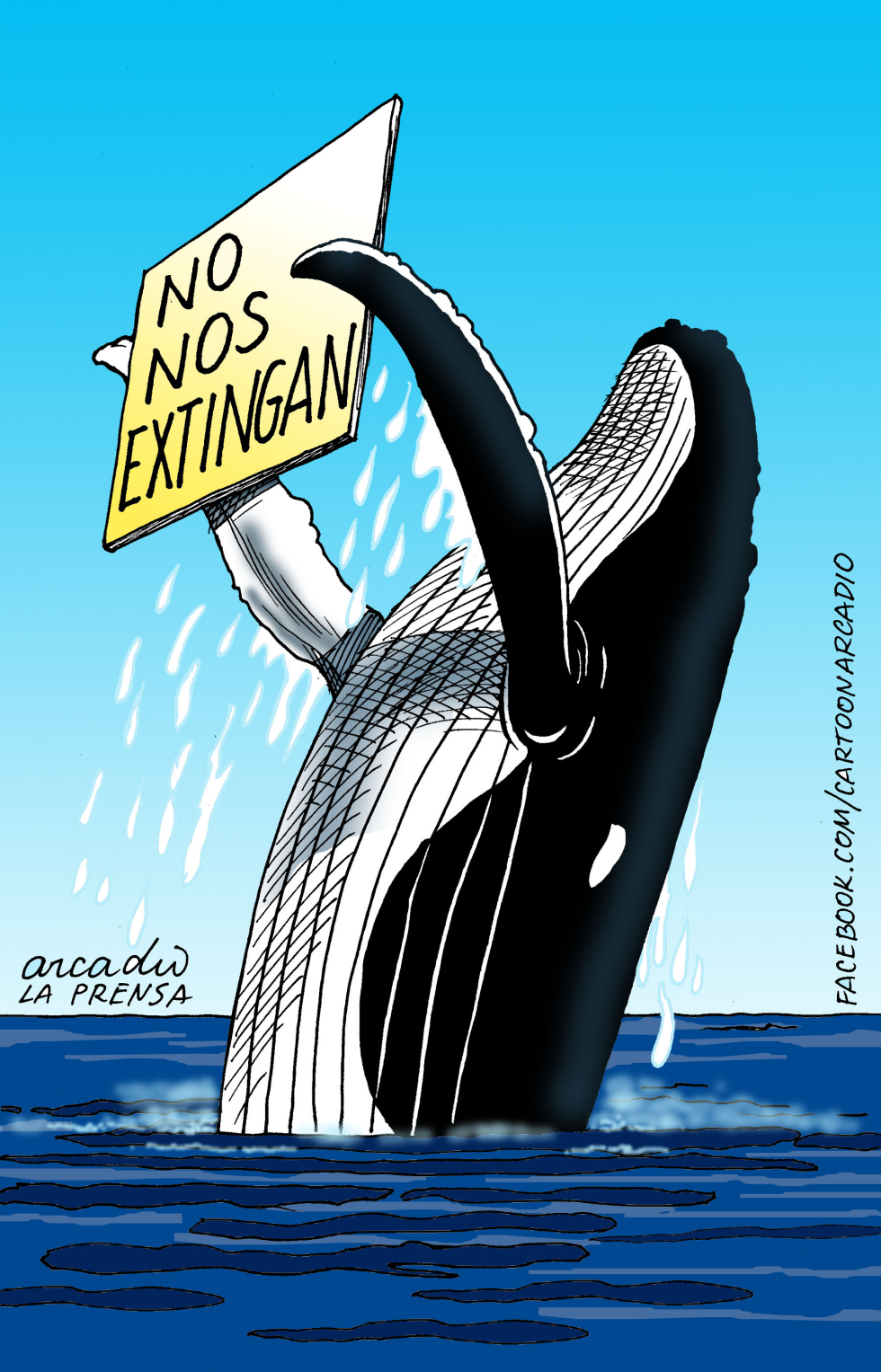  NO A LA MATANZA DE BALLENAS COL by Arcadio Esquivel