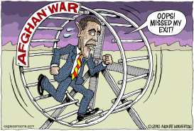 OBAMA MISSES HIS EXIT by Wolverton