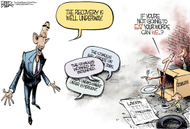 OBAMA ON THE ECONOMY by Nate Beeler