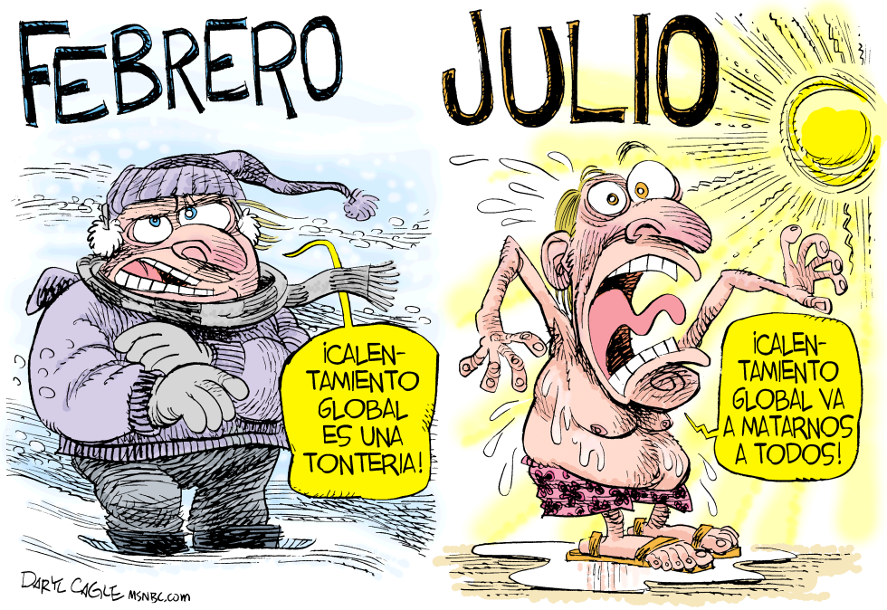  VERANO CALIENTE DEL CALENTAMIENTO GLOBAL  by Daryl Cagle