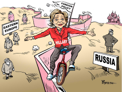 HILLARY BALANCING ACT by Paresh Nath