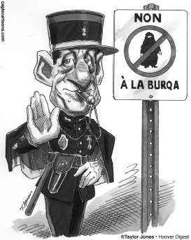 NICOLAS SARKOZY - NON A LA BURQA by Taylor Jones