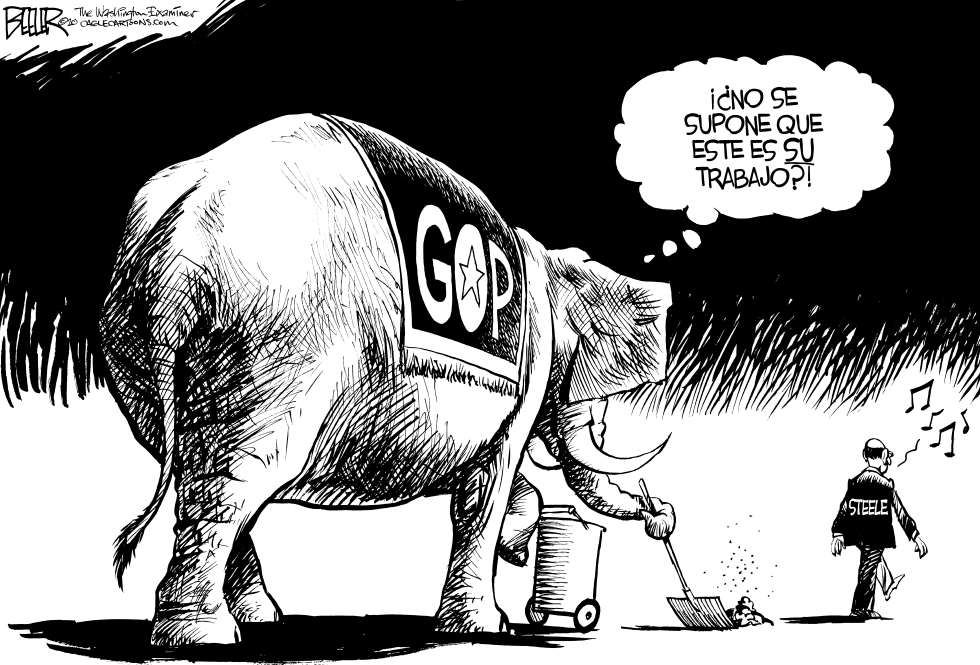  EL GOP Y STEELE by Nate Beeler