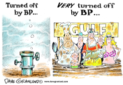 BP STOPS OIL LEAK by Dave Granlund