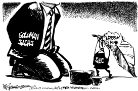 GOLDMAN SACHS SEC FINE by Milt Priggee