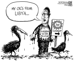 LOCKERBIE OIL CLEANUP by Adam Zyglis