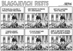 BLAGOJEVICH RESTS by RJ Matson