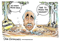 CHARLIE RANGEL IN THE SWAMP by Dave Granlund