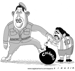 CHAVEZ, MARADONA Y COLOMBIA by Osmani Simanca