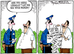 ILLEGAL IMMIGRATION by Bob Englehart