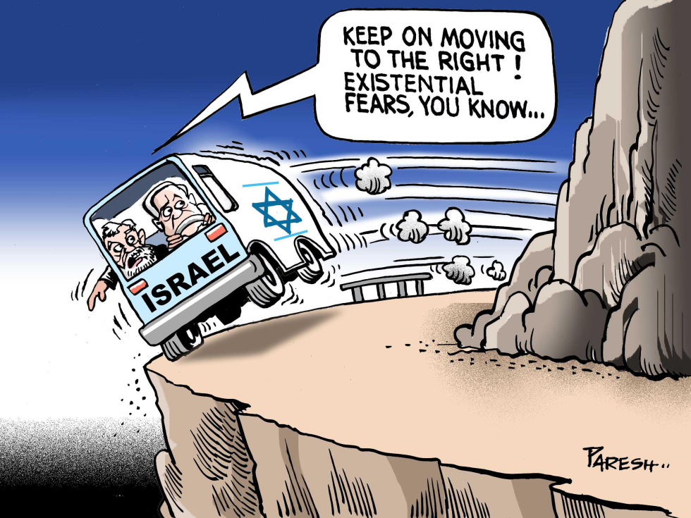  ISRAEL MOVES RIGHT by Paresh Nath