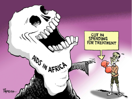 FIGHTING AIDS  by Paresh Nath