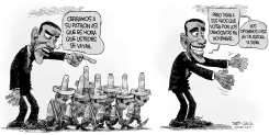 OBAMA Y LA INMIGRACION ILEGAL by Daryl Cagle