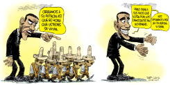 OBAMA Y LA INMIGRACION ILEGAL  by Daryl Cagle