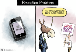 BAD RECEPTION by Nate Beeler